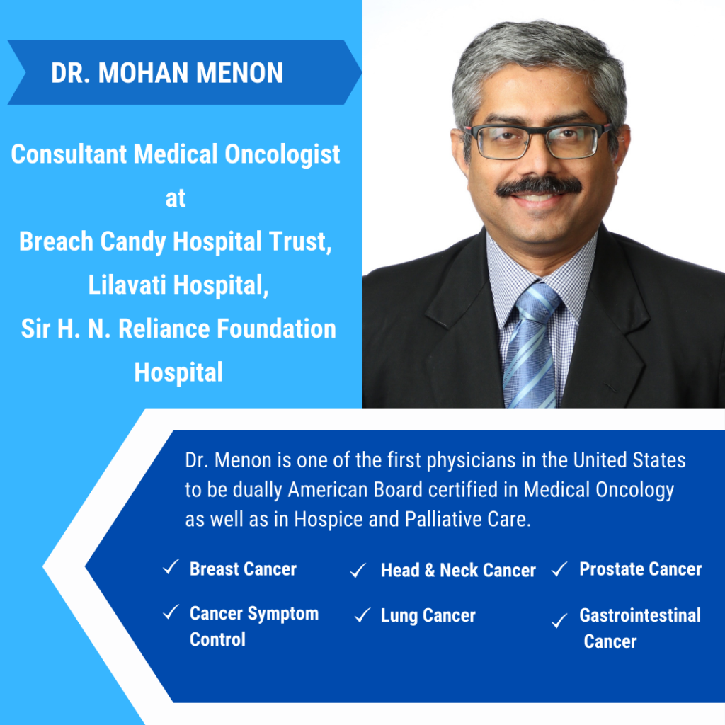 Know Your Doctor - Dr, Mohan Menon 